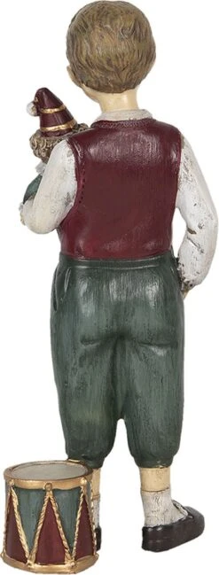 Clayre & Eef Decoratie Beeld Kind 9*7*21 Cm Groen, Rood, Wit Kunststof Decoratief Figuur Decoratieve Accessoires Woonaccessoires -Clayre & Eef 457x1200 2