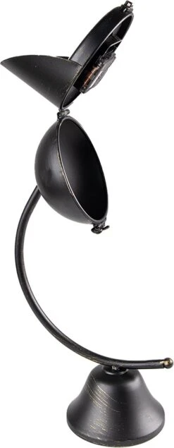 Clayre & Eef Tafelklok 12x20x37 Cm Zwart Metaal Tafelklokken Binnen Staand Klokje Tafelklokje -Clayre & Eef 467x1200 3