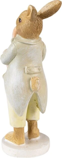 Clayre & Eef Beeld Konijn 16 Cm Groen Geel Kunststof Woonaccessoires Paashaas Pasen -Clayre & Eef 477x1200 2