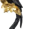 Clayre & Eef Beeld Papegaai 22 Cm Zwart Goudkleurig Kunststof Woonaccessoires Beeld Decoratie Decoratieve Accessoires -Clayre & Eef 481x1200