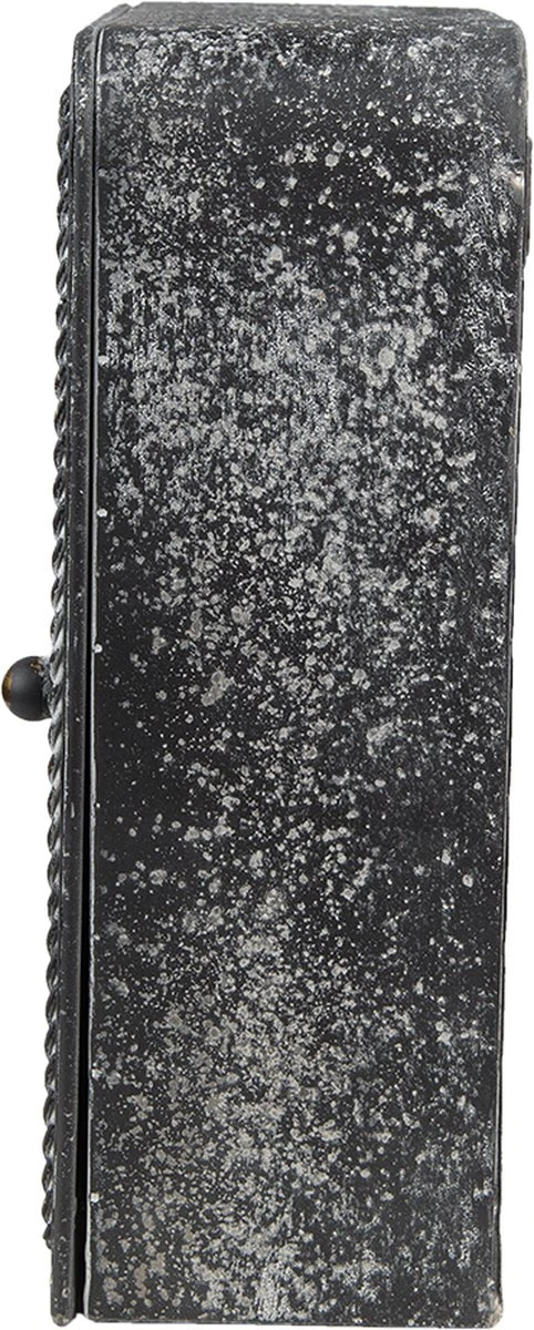 Clayre & Eef Sleutelkastje 23x10x30 Cm Zwart Grijs Metaal Rechthoek Sleutelhouder Sleutelrekje 5 Clayre & Eef Sleutelkastje 23x10x30 Cm Zwart Grijs Metaal Rechthoek Sleutelhouder Sleutelrekje - Afbeelding 3