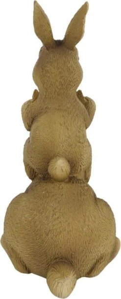 Clayre & Eef Beeld Konijn 12 Cm Bruin Kunststof Woonaccessoires Pasen Paashaas -Clayre & Eef 488x1200 1
