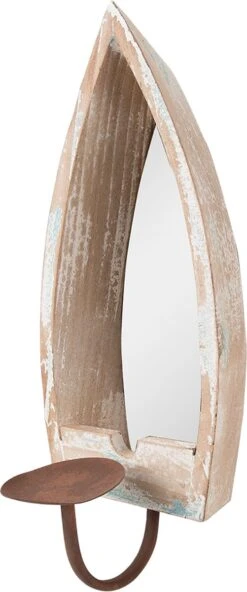 Clayre & Eef Spiegel 15x17x36 Cm Beige Hout Glas Kandelaar Wand Spiegel Muur Spiegel -Clayre & Eef 501x1200 1