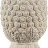 Clayre & Eef Beeld Dennenappel Ø 13x31 Cm Beige Steen Kerstdecoratie Beeld Decoratie Decoratieve Accessoires