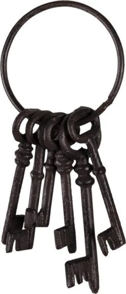 Clayre & Eef Beeld Sleutel 9x19x3 Cm Bruin Ijzer Woonaccessoires Beeld Decoratie Decoratieve Accessoires -Clayre & Eef 515x1200 5