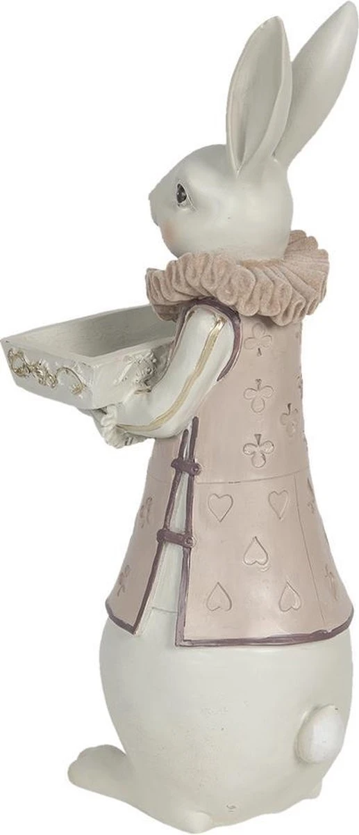 Clayre & Eef Beeld Konijn 15x13x37 Cm Wit Roze Polyresin Woonaccessoires Pasen Paashaas 6 Clayre & Eef Beeld Konijn 15x13x37 Cm Wit Roze Polyresin Woonaccessoires Pasen Paashaas - Afbeelding 4