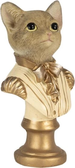 Clayre & Eef Beeld Kat 10x6x17 Cm Goudkleurig Bruin Kunststof Woonaccessoires Beeld Decoratie Decoratieve Accessoires 17 Clayre & Eef Beeld Kat 10x6x17 Cm Goudkleurig Bruin Kunststof Woonaccessoires Beeld Decoratie Decoratieve Accessoires -Clayre & Eef 536x1200