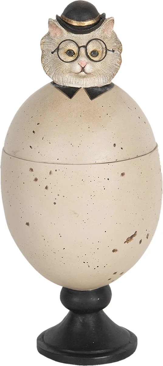 Clayre & Eef Beeld Ei 27 Cm Grijs Kunststof Woonaccessoires Beeld Decoratie Decoratieve Accessoires 3 Clayre & Eef Beeld Ei 27 Cm Grijs Kunststof Woonaccessoires Beeld Decoratie Decoratieve Accessoires