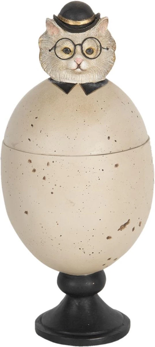 Clayre & Eef Beeld Ei 27 Cm Grijs Kunststof Woonaccessoires Beeld Decoratie Decoratieve Accessoires 11 Clayre & Eef Beeld Ei 27 Cm Grijs Kunststof Woonaccessoires Beeld Decoratie Decoratieve Accessoires - Afbeelding 9