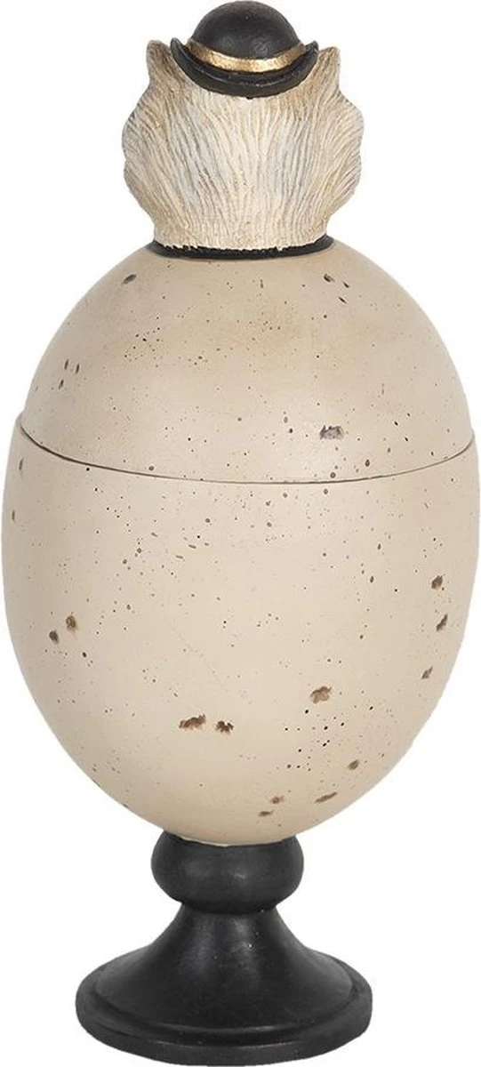 Clayre & Eef Beeld Ei 27 Cm Grijs Kunststof Woonaccessoires Beeld Decoratie Decoratieve Accessoires 5 Clayre & Eef Beeld Ei 27 Cm Grijs Kunststof Woonaccessoires Beeld Decoratie Decoratieve Accessoires - Afbeelding 3