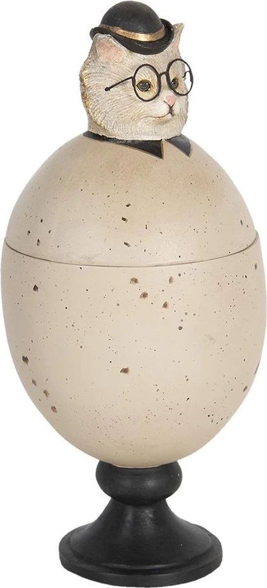 Clayre & Eef Beeld Ei 27 Cm Grijs Kunststof Woonaccessoires Beeld Decoratie Decoratieve Accessoires 4 Clayre & Eef Beeld Ei 27 Cm Grijs Kunststof Woonaccessoires Beeld Decoratie Decoratieve Accessoires - Afbeelding 2