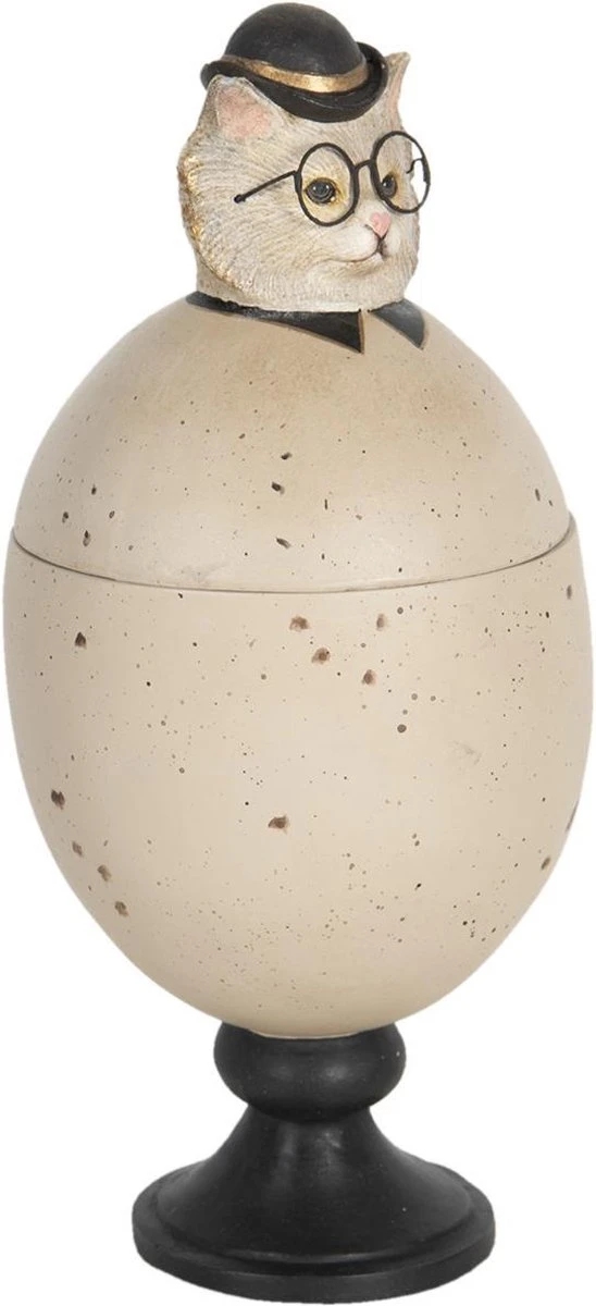 Clayre & Eef Beeld Ei 27 Cm Grijs Kunststof Woonaccessoires Beeld Decoratie Decoratieve Accessoires 8 Clayre & Eef Beeld Ei 27 Cm Grijs Kunststof Woonaccessoires Beeld Decoratie Decoratieve Accessoires - Afbeelding 6