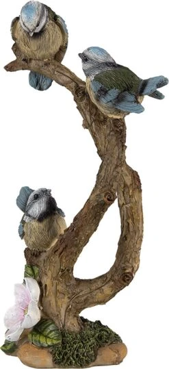 Clayre & Eef Beeld Vogels 22 Cm Bruin Blauw Kunststof Woonaccessoires Beeld Decoratie Decoratieve Accessoires -Clayre & Eef 550x1200