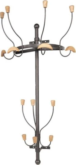 Clayre & Eef Wandkapstok 51x26x94 Cm Bruin Hout Metaal -Clayre & Eef 554x1200 2