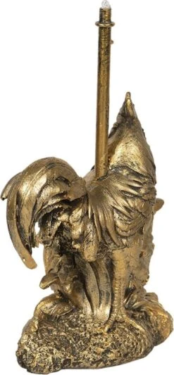 Clayre & Eef Decoratie 19x19x30 Cm Goudkleurig Kunststof Ovaal Haan Decoratief Figuur Decoratieve Accessoires Woonaccessoires -Clayre & Eef 556x1200 2