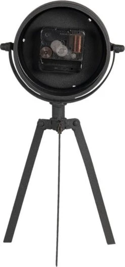 Clayre & Eef Tafelklok 15x5x32 Cm Bruin Ijzer Glas Rond Tafelklokken Binnen Staand Klokje Tafelklokje -Clayre & Eef 560x1200 4