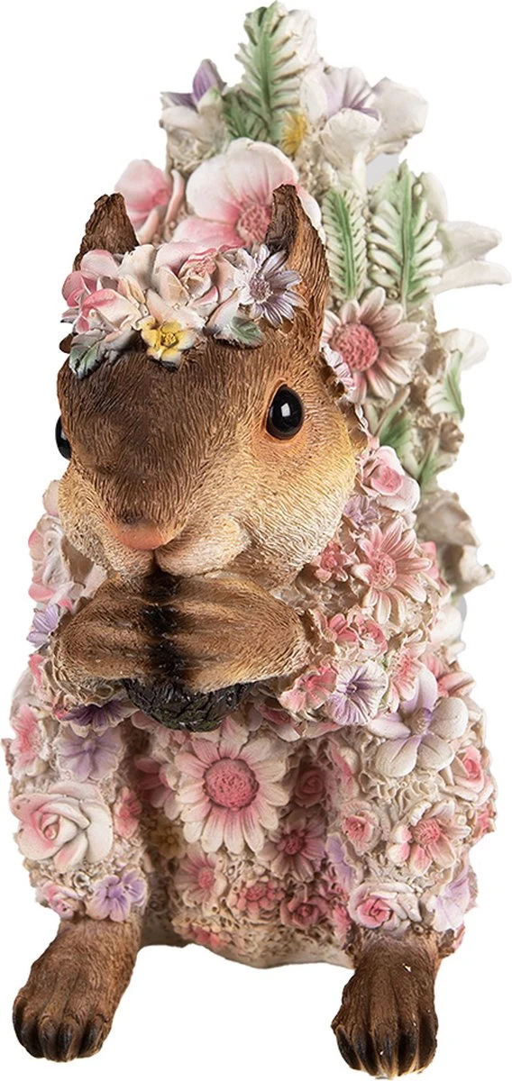 Clayre & Eef Decoratie Eekhoorn 14x22x28 Cm Roze Kunststof Eekhoorn Beeld Decoratief Figuur Woonaccessoires 3 Clayre & Eef Decoratie Eekhoorn 14x22x28 Cm Roze Kunststof Eekhoorn Beeld Decoratief Figuur Woonaccessoires