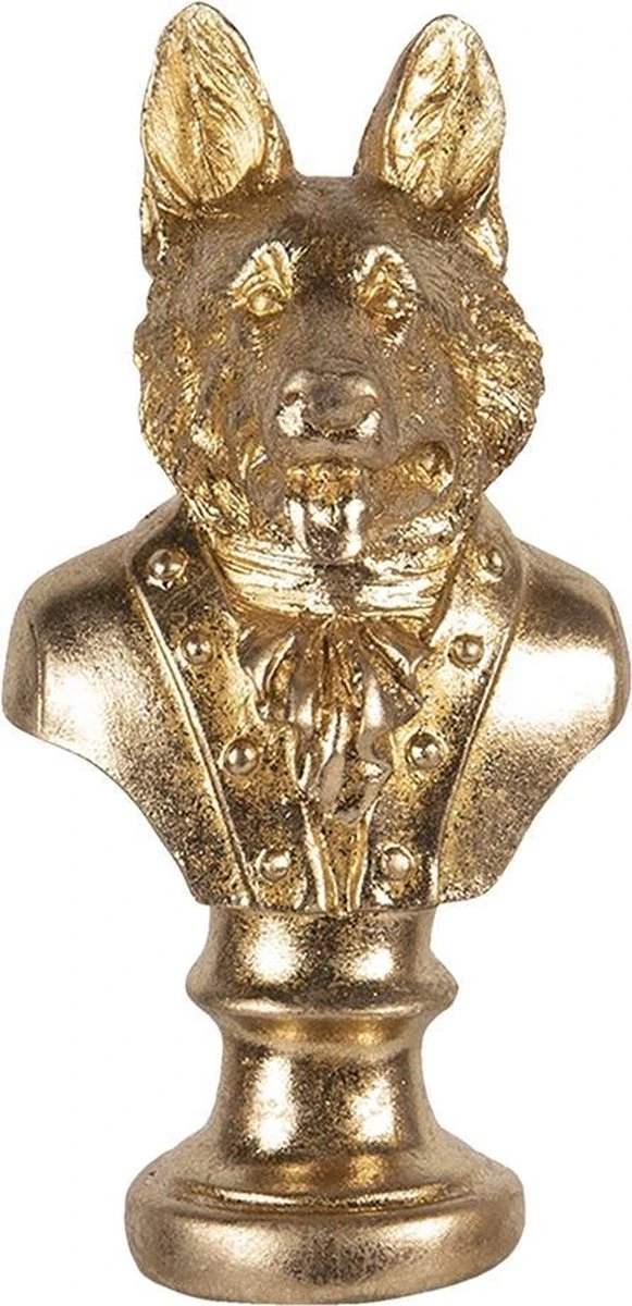 Clayre & Eef Beeld Hond 9x8x17 Cm Goudkleurig Kunststof Woonaccessoires Beeld Decoratie Decoratieve Accessoires 3 Clayre & Eef Beeld Hond 9x8x17 Cm Goudkleurig Kunststof Woonaccessoires Beeld Decoratie Decoratieve Accessoires