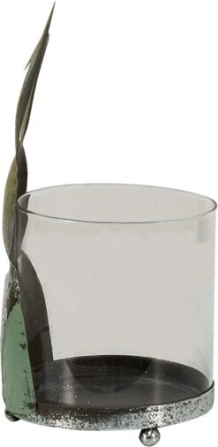 Clayre & Eef Windlicht Konijn 11x10x22 Cm Groen Wit Metaal Glas Kaarsenhouder Sfeerverlichting -Clayre & Eef 586x1200 1