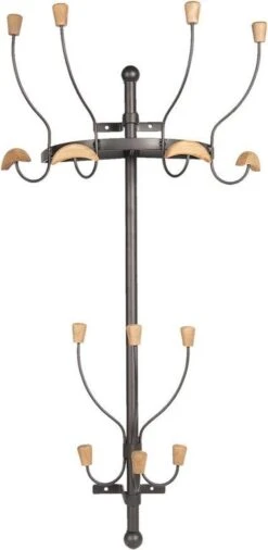 Clayre & Eef Wandkapstok 51x26x94 Cm Bruin Hout Metaal -Clayre & Eef 586x1200 3