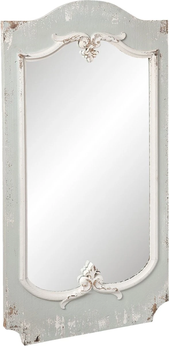 Clayre & Eef Spiegel 56x110 Cm Grijs Hout Rechthoek Grote Spiegel Wandspiegel Muur Spiegel 4 Clayre & Eef Spiegel 56x110 Cm Grijs Hout Rechthoek Grote Spiegel Wandspiegel Muur Spiegel - Afbeelding 2