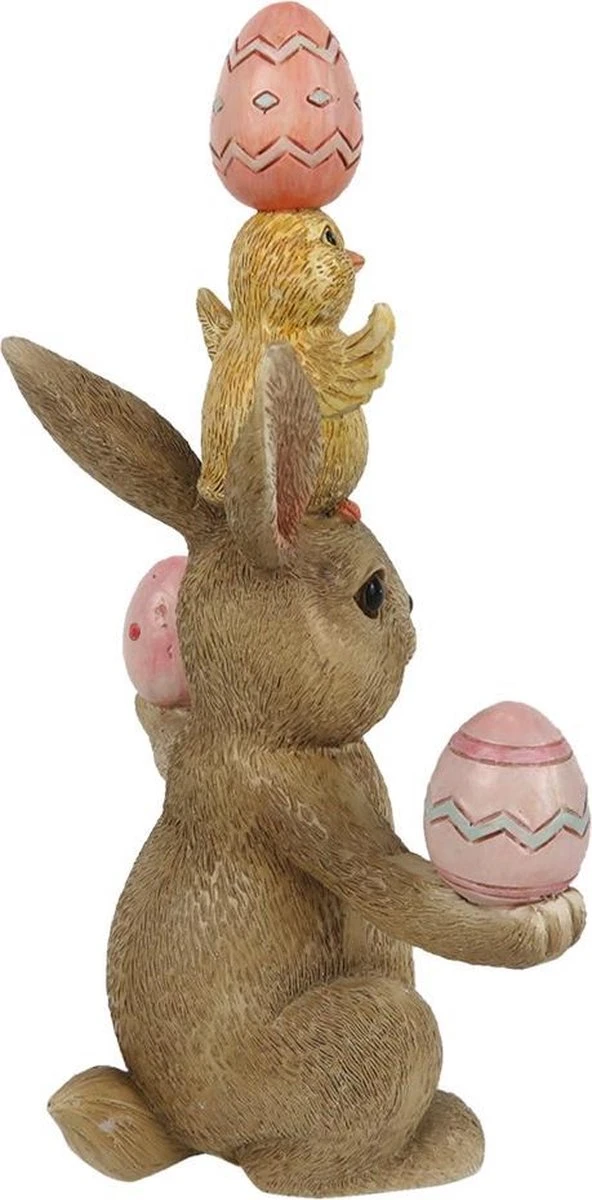 Clayre & Eef Beeld Konijn 11*6*16 Cm Bruin Beige Kunststof Woonaccessoires Pasen Paashaas 6 Clayre & Eef Beeld Konijn 11*6*16 Cm Bruin Beige Kunststof Woonaccessoires Pasen Paashaas - Afbeelding 4