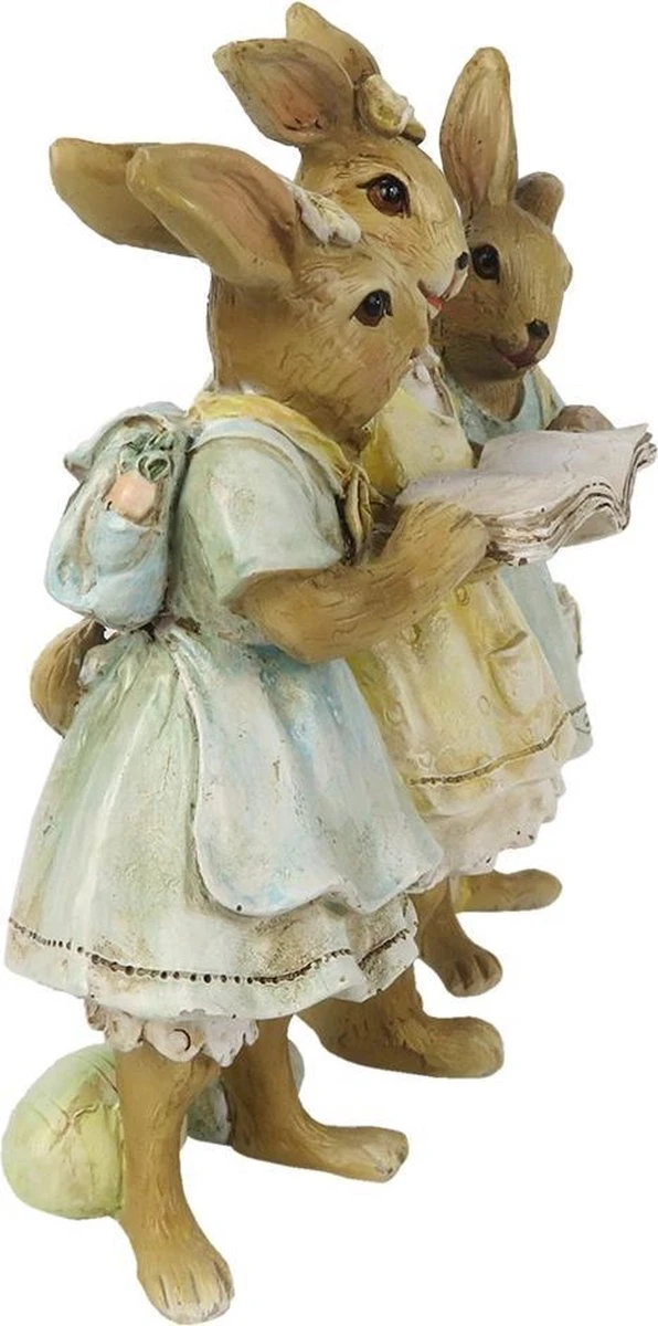 Clayre & Eef Beeld Konijn 15 Cm Bruin Geel Kunststof Woonaccessoires Pasen Paashaas 6 Clayre & Eef Beeld Konijn 15 Cm Bruin Geel Kunststof Woonaccessoires Pasen Paashaas - Afbeelding 4