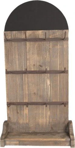 Clayre & Eef Sleutelrekje 38x24x79 Cm Bruin Hout Ijzer Rechthoek Sleutelkastje Sleutelhouder