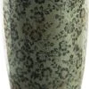 Clayre & Eef Vaas Ø 17x35 Cm Groen Keramiek Bloemen Decoratie Vaas Decoratie Pot Bloempot Binnen -Clayre & Eef 609x1200