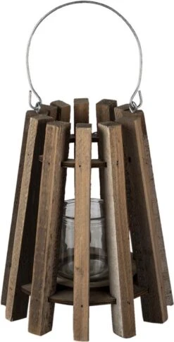 Clayre & Eef Windlicht Ø 21x25 Cm Bruin Hout Rond Kaarsenhouder Sfeerverlichting -Clayre & Eef 612x1200 1