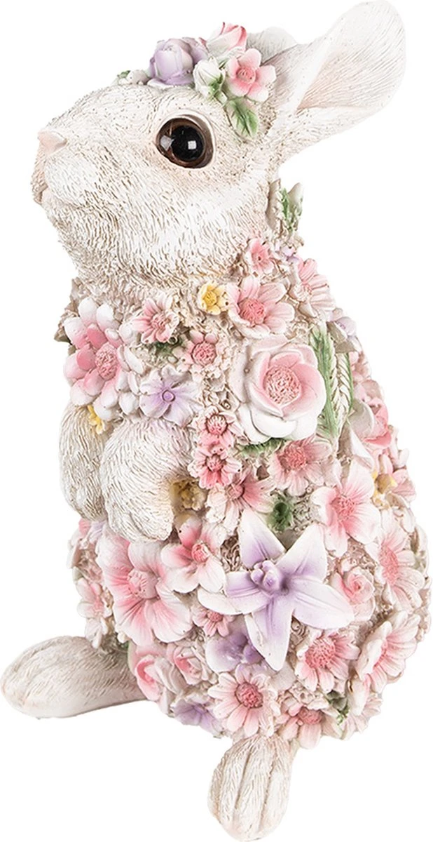 Clayre & Eef Beeld Konijn 16x13x25 Cm Roze Kunststof Bloemen Woonaccessoires Paashaas Pasen 4 Clayre & Eef Beeld Konijn 16x13x25 Cm Roze Kunststof Bloemen Woonaccessoires Paashaas Pasen - Afbeelding 2