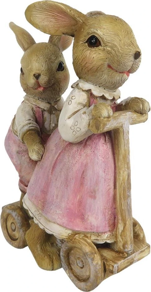 Clayre & Eef Beeld Konijn 8x4x11 Cm Roze Kunststof Woonaccessoires Pasen Paashaas 4 Clayre & Eef Beeld Konijn 8x4x11 Cm Roze Kunststof Woonaccessoires Pasen Paashaas - Afbeelding 2