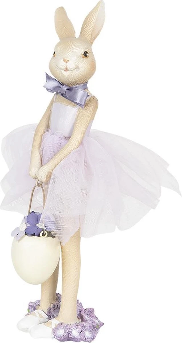 Clayre & Eef Beeld Konijn 8x8x25 Cm Paars Polyresin Woonaccessoires Pasen Paashaas 4 Clayre & Eef Beeld Konijn 8x8x25 Cm Paars Polyresin Woonaccessoires Pasen Paashaas - Afbeelding 2