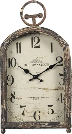 Clayre & Eef Tafelklok 22*9*42 Cm / 1*AA Bruin Ijzer Rechthoek Tafelklokken Binnen Staand Klokje Tafelklokje 10 Clayre & Eef Tafelklok 22*9*42 Cm / 1*AA Bruin Ijzer Rechthoek Tafelklokken Binnen Staand Klokje Tafelklokje -Clayre & Eef 643x1200 1