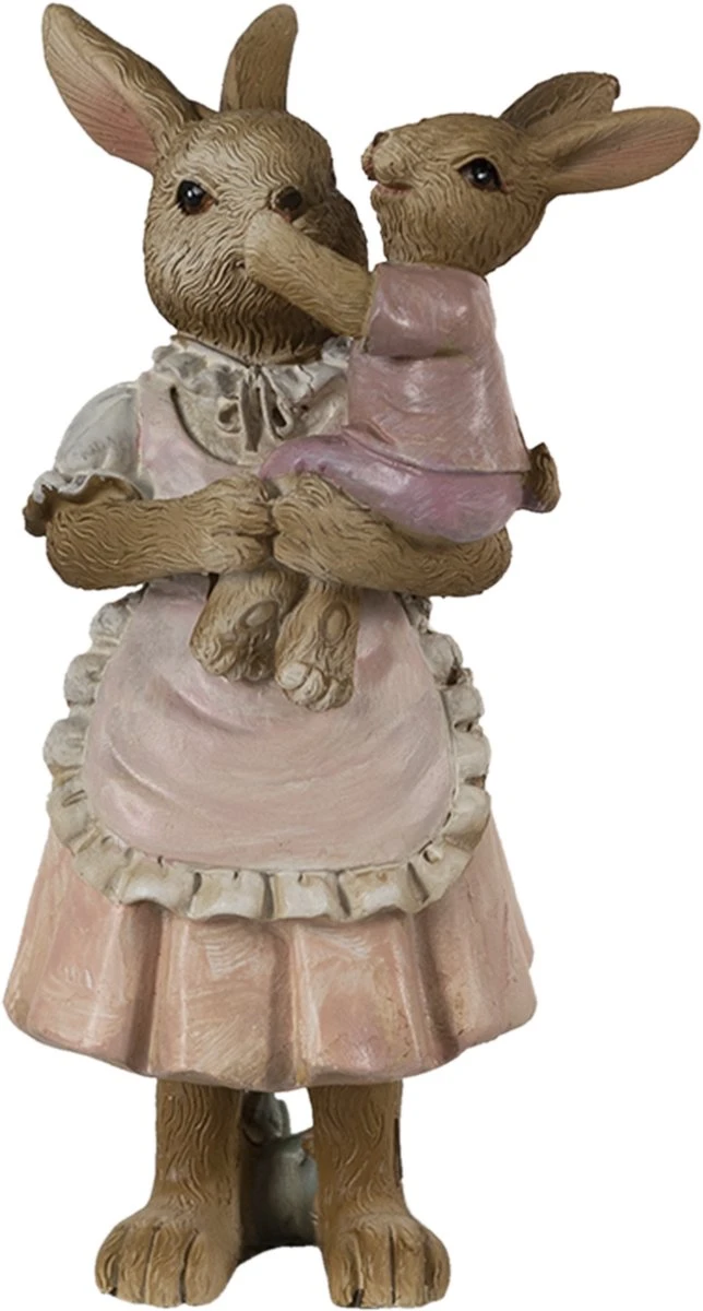 Clayre & Eef Beeld Konijn 8x5x12 Cm Bruin Roze Kunststof Woonaccessoires Paashaas Pasen 13 Clayre & Eef Beeld Konijn 8x5x12 Cm Bruin Roze Kunststof Woonaccessoires Paashaas Pasen - Afbeelding 11