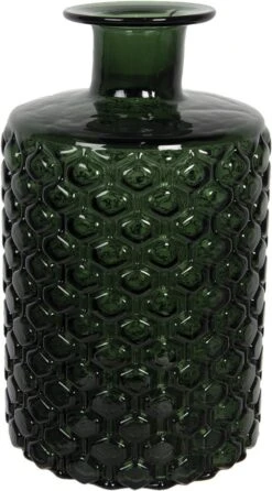 Clayre & Eef Vaas Ø 15*26 Cm Groen Glas Rond Glazen Vaas Bloempot Binnen -Clayre & Eef 664x1200 1