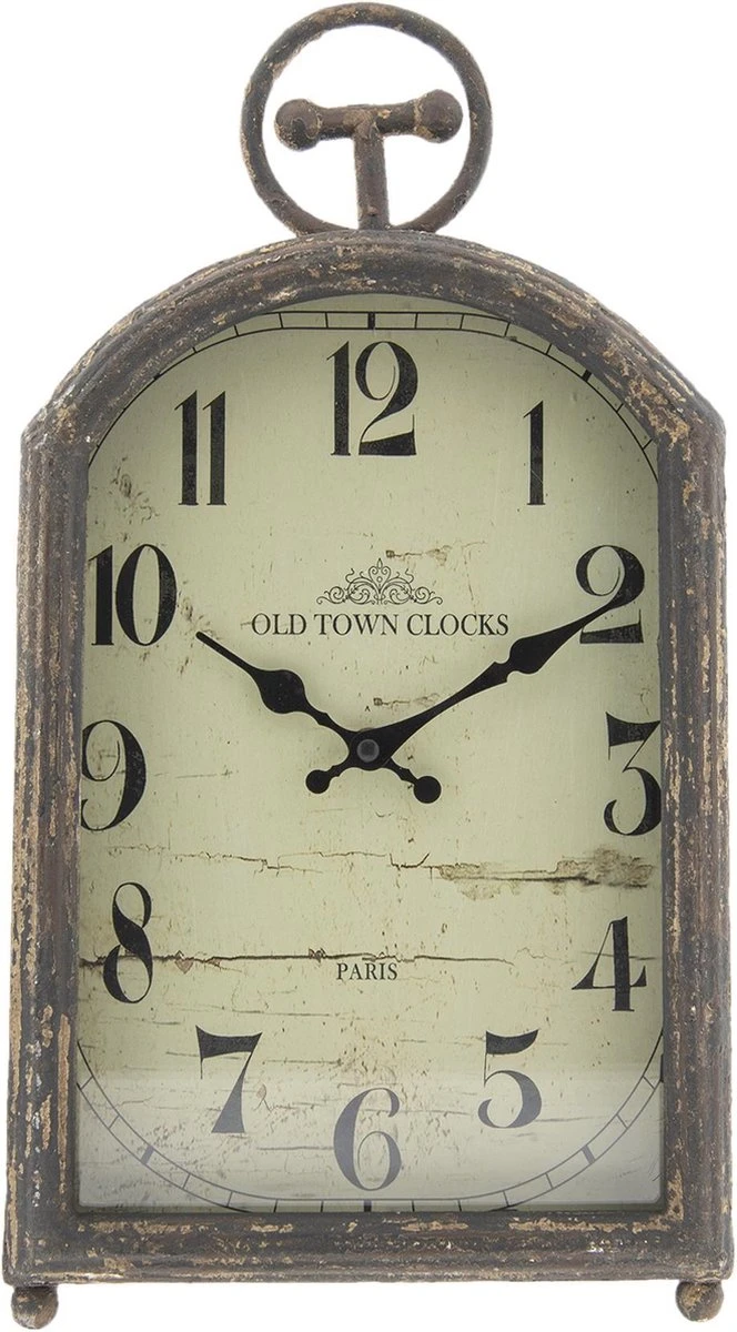 Clayre & Eef Tafelklok 22*9*42 Cm / 1*AA Bruin Ijzer Rechthoek Tafelklokken Binnen Staand Klokje Tafelklokje 7 Clayre & Eef Tafelklok 22*9*42 Cm / 1*AA Bruin Ijzer Rechthoek Tafelklokken Binnen Staand Klokje Tafelklokje - Afbeelding 5