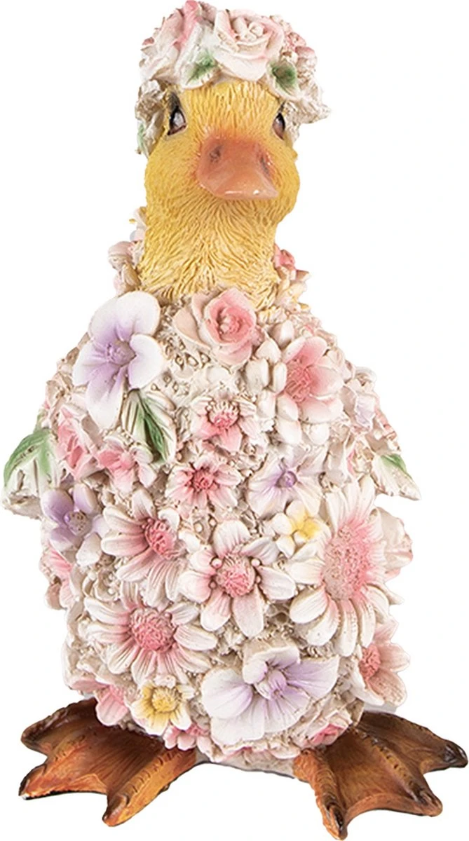 Clayre & Eef Beeld Eend 10x11x18 Cm Roze Kunststof Bloemen Woonaccessoires Beeld Decoratie Decoratieve Accessoires 6 Clayre & Eef Beeld Eend 10x11x18 Cm Roze Kunststof Bloemen Woonaccessoires Beeld Decoratie Decoratieve Accessoires - Afbeelding 4