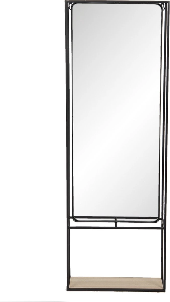 Clayre & Eef Spiegel 40x115 Cm Zwart Ijzer Rechthoek Grote Spiegel Wand Spiegel Muur Spiegel 3 Clayre & Eef Spiegel 40x115 Cm Zwart Ijzer Rechthoek Grote Spiegel Wand Spiegel Muur Spiegel