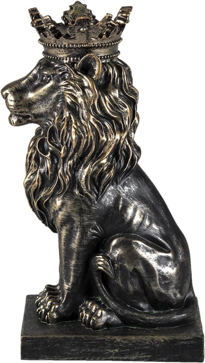 Clayre & Eef Beeld Leeuw 15x10x25 Cm Zwart Kunststof Woonaccessoires Beeld Decoratie Decoratieve Accessoires 4 Clayre & Eef Beeld Leeuw 15x10x25 Cm Zwart Kunststof Woonaccessoires Beeld Decoratie Decoratieve Accessoires - Afbeelding 2