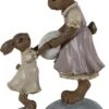 Clayre & Eef Beeld Konijn 10x6x17 Cm Bruin Roze Kunststof Woonaccessoires Paashaas Pasen -Clayre & Eef 695x1200 2