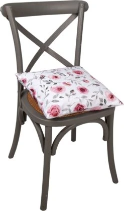 Clayre & Eef Kussenhoes 40x40 Cm Wit Roze Katoen Vierkant Rozen Sierkussenhoes Kussen Hoes -Clayre & Eef 705x1200 2