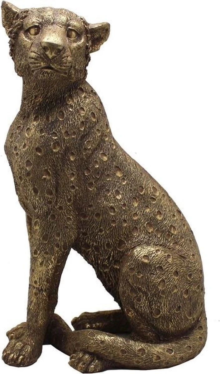 Clayre & Eef Beeld Panter 14x11x27 Cm Goudkleurig Polyresin Panter Woonaccessoires Beeld Decoratie Decoratieve Accessoires 8 Clayre & Eef Beeld Panter 14x11x27 Cm Goudkleurig Polyresin Panter Woonaccessoires Beeld Decoratie Decoratieve Accessoires - Afbeelding 6
