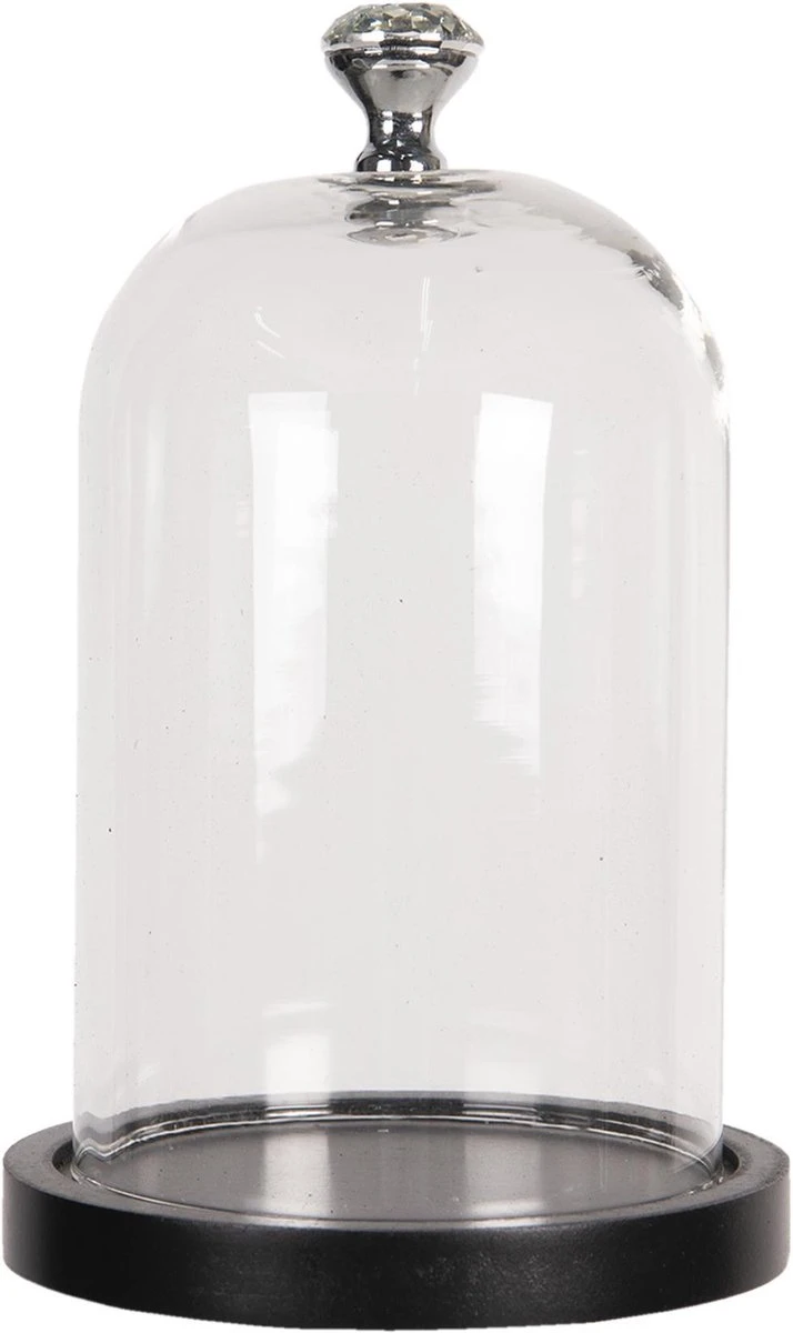 Clayre & Eef Stolp Ø 12*19 Cm Transparant Glas Rond Glazen Stolp 4 Clayre & Eef Stolp Ø 12*19 Cm Transparant Glas Rond Glazen Stolp - Afbeelding 2