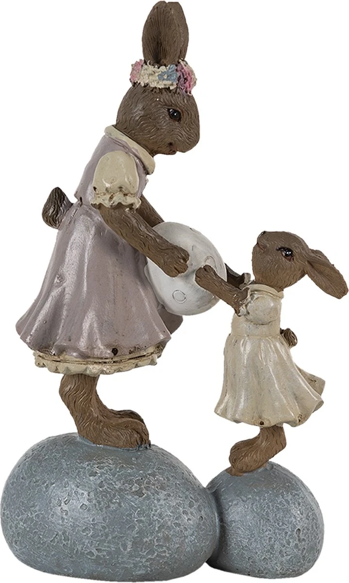 Clayre & Eef Beeld Konijn 10x6x17 Cm Bruin Roze Kunststof Woonaccessoires Paashaas Pasen 6 Clayre & Eef Beeld Konijn 10x6x17 Cm Bruin Roze Kunststof Woonaccessoires Paashaas Pasen - Afbeelding 4