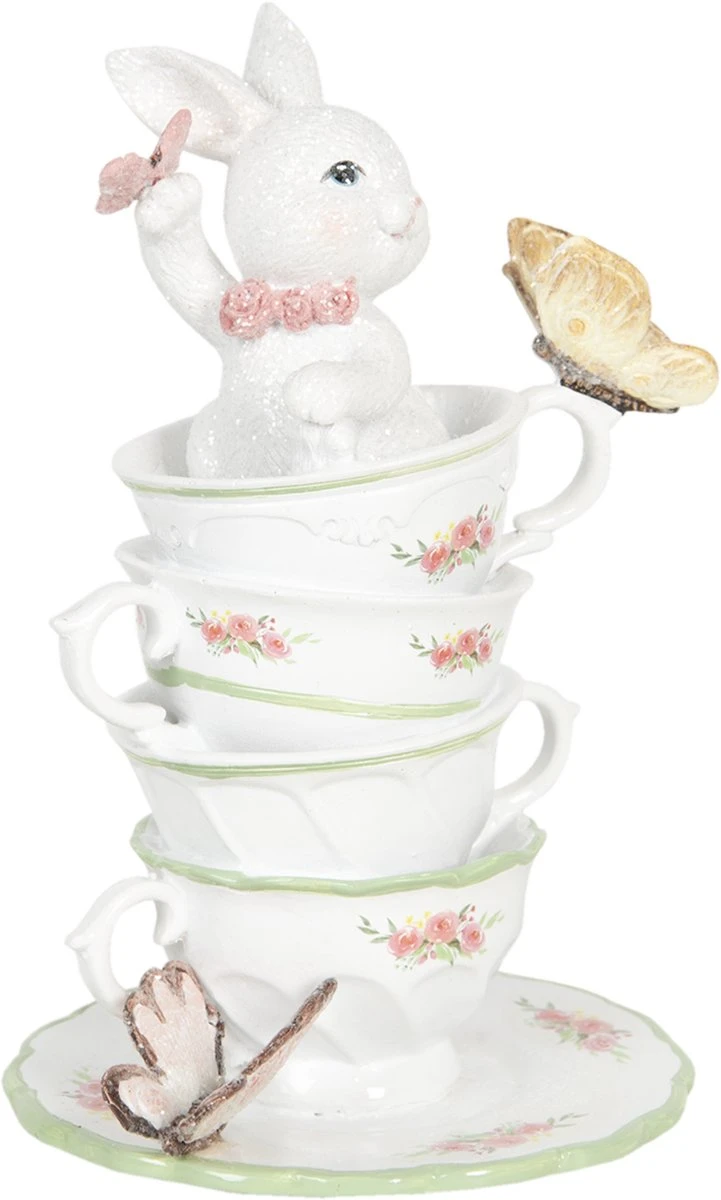 Clayre & Eef Beeld Konijn 13x13x20 Cm Wit Polyresin Woonaccessoires Pasen Paashaas 6 Clayre & Eef Beeld Konijn 13x13x20 Cm Wit Polyresin Woonaccessoires Pasen Paashaas - Afbeelding 4