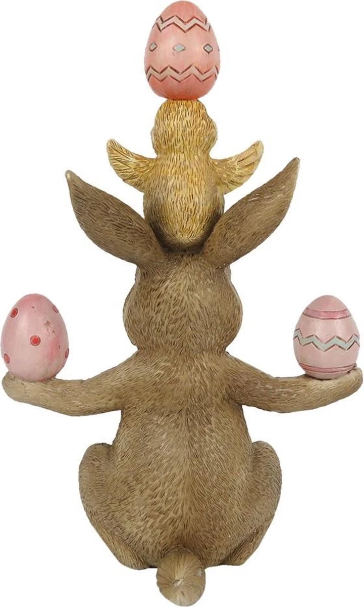 Clayre & Eef Beeld Konijn 11*6*16 Cm Bruin Beige Kunststof Woonaccessoires Pasen Paashaas 5 Clayre & Eef Beeld Konijn 11*6*16 Cm Bruin Beige Kunststof Woonaccessoires Pasen Paashaas - Afbeelding 3