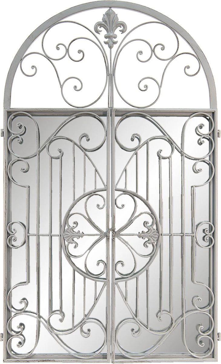 Clayre & Eef Spiegel 61x103 Cm Grijs Ijzer Grote Spiegel Wand Spiegel Muur Spiegel 3 Clayre & Eef Spiegel 61x103 Cm Grijs Ijzer Grote Spiegel Wand Spiegel Muur Spiegel