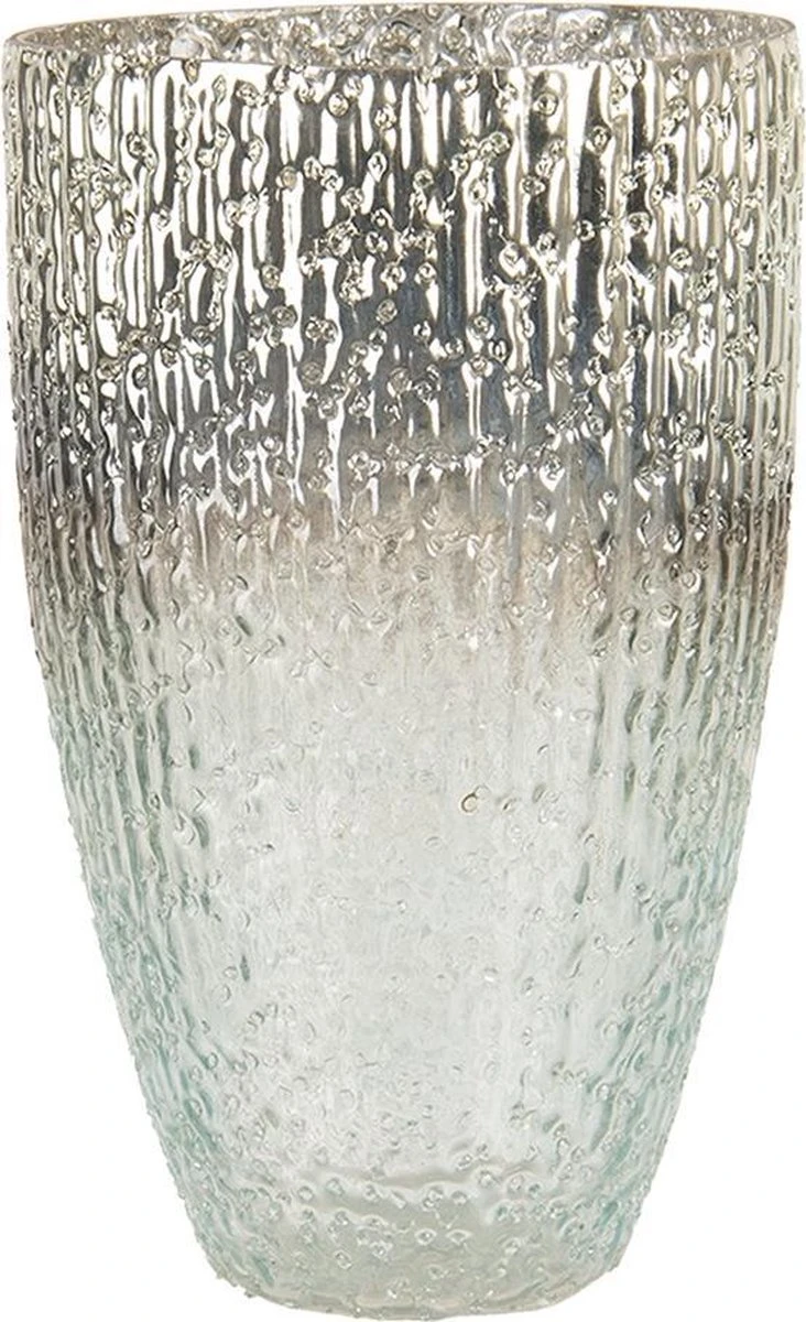 Clayre & Eef Theelichthouder Ø 12x20 Cm Turquoise Glas Rond Waxinelichthouder Windlichthouder 3 Clayre & Eef Theelichthouder Ø 12x20 Cm Turquoise Glas Rond Waxinelichthouder Windlichthouder