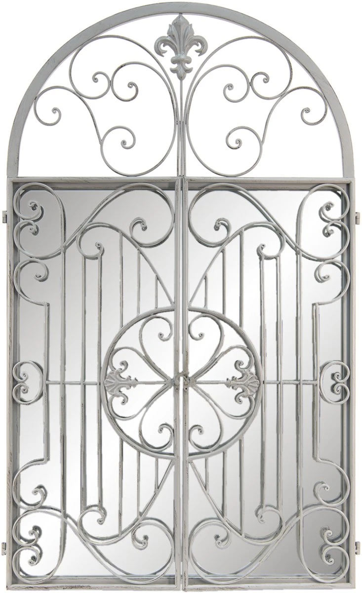 Clayre & Eef Spiegel 61x103 Cm Grijs Ijzer Grote Spiegel Wand Spiegel Muur Spiegel 8 Clayre & Eef Spiegel 61x103 Cm Grijs Ijzer Grote Spiegel Wand Spiegel Muur Spiegel - Afbeelding 6